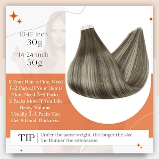 Foto 4 | Foto 4 | Extensiones De Cabello Humano Remy Con Cinta Adhesiva Full Shine, 50 G, 20 Cm - Venta Internacional.