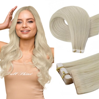Foto 1 | Foto 1 | Extensiones De Cabello Full Shine Remy Tape Para Cabello Virgen, Rubio, 40 Cm - Venta Internacional.