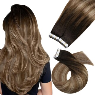 Foto 1 | Foto 1 | Extensiones De Cabello Con Cinta Adhesiva Moresoo Balayage Brown, 100 G, 20 Pulgadas - Venta Internacional.