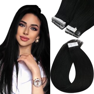 Foto 1 | Foto 1 | Extensiones De Cabello Sunny Hair Black Con Cinta Adhesiva De 60 Cm En Cabello Humano - Venta Internacional.