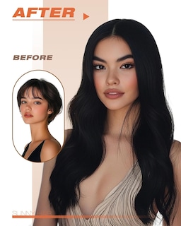 Foto 6 | Foto 6 | Extensiones De Cabello Sunny Hair Black Con Cinta Adhesiva De 60 Cm En Cabello Humano - Venta Internacional.