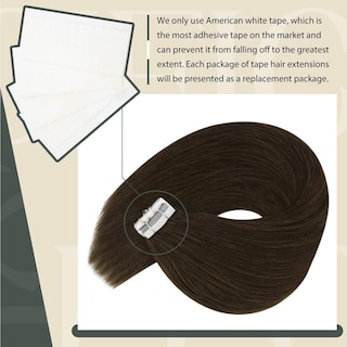 Foto 3 | Foto 3 | Cinta Adhesiva Para El Cabello Sunny Hair Extensions, 20 Unidades, 45 Cm, Color Marrón - Venta Internacional.