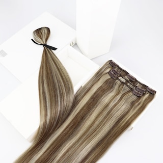 Foto 5 | Foto 5 | Extensiones De Cabello Liso Con Clip, Cabello Humano Liso, 40 Cm - Venta Internacional.