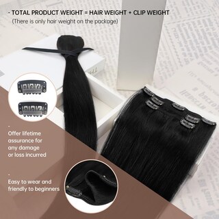 Foto 2 | Foto 2 | Extensiones De Cabello Sunny Hair Pinza En Cabello Humano Liso De 18 Cm - Venta Internacional.