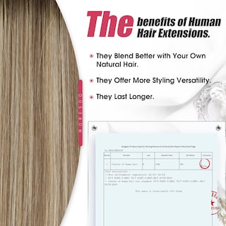Foto 3 | Foto 3 | Extensiones De Cabello Con Cinta Adhesiva Moresoo Balayage Marrón/castaño Claro - Venta Internacional.