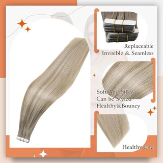 Foto 2 | Foto 2 | Extensiones De Cabello Humano Real Con Cinta Adhesiva, Brillo Total, 18 Cm - Venta Internacional.