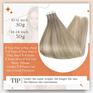 Foto 3 | Foto 3 | Extensiones De Cabello Humano Real Con Cinta Adhesiva, Brillo Total, 18 Cm - Venta Internacional.