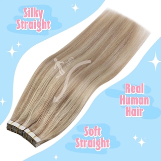 Foto 2 | Foto 2 | Extensiones De Cabello Con Cinta Adhesiva, Cabello Humano Rubio Ceniza - Venta Internacional.