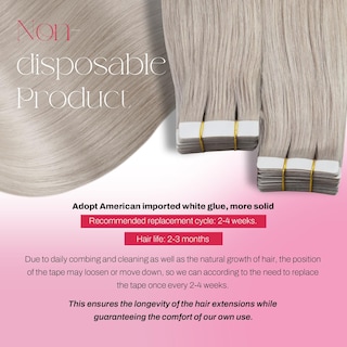 Foto 3 | Foto 3 | Extensiones De Cabello Humano Con Cinta Adhesiva Moresoo White Blonde 25 Cm - Venta Internacional.
