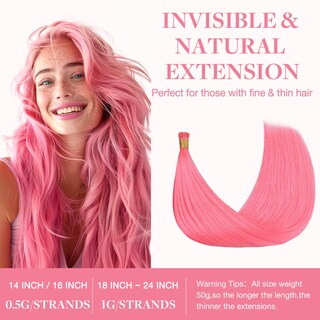 Foto 3 | Foto 3 | Extensiones De Cabello Goo Goo Colored I Tip 20 Cm 50 G 50s Rosa Claro - Venta Internacional.