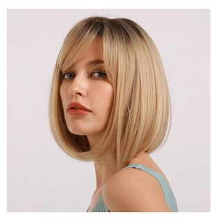 Foto 2 | Foto 2 | Peluca Para Mujer Lab.g Flequillo Natural Bob Recto Cosplay, Rubio
