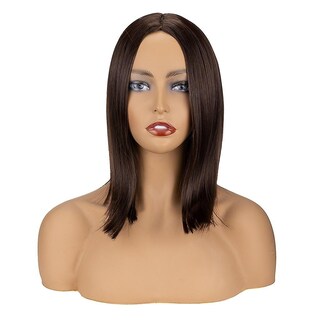 Foto 3 | Foto 3 | Peluca Huoguo Pelo Sintético Marrón Ondulado Rizado 35 Cm - Venta Internacional.