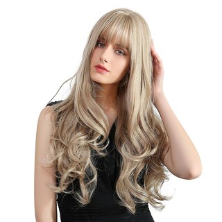 Foto 3 | Foto 3 | Peluca Huoguo De Pelo Sintético A La Moda Para Mujer Color Marrón Claro 60 Cm - Venta Internacional.