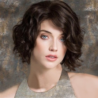 Foto 2 | Foto 2 | Peluca Sintética De Pelo Rizado Marrón Corto Para Mujer Huoguo - Venta Internacional.