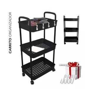 Foto 2 | Foto 2 | Carrito Auxiliar BELUG Organizador Multiusos 3 Niveles Plástico