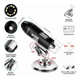 Foto 3 | Foto 3 | Microscopio Digital Eo Safe Imports Esi-134 color Negro