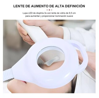Foto 4 | Foto 4 | Lámpara Estética Lupa 8x Pedestal Para Tatuajes Y Maquillaje color Blanco