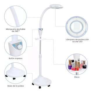 Foto 3 | Foto 3 | Lámpara con Lupa 8x Mueble Estética para Pestañasp Eo Safe Imports Esi-14703 Blanco
