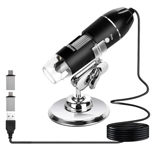 Foto 1 | Foto 1 | Microscopio Usb Digital 1600x Zoom Optico 8 Leds Android Win Color Negro