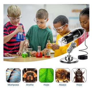 Foto 3 | Foto 3 | Microscopio Usb Digital 1600x Zoom Optico 8 Leds Android Win Color Negro