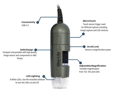 Foto 2 | Foto 2 | Microscopio Digital Dino-lite Am4113t 1,3 Mp 10x-50x, 220x - Venta Internacional.