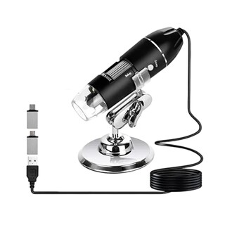 Foto 1 | Foto 1 | Usb Microscopio Digital Belug 3en1 1600x 8led Con Soporte Zoom Negro