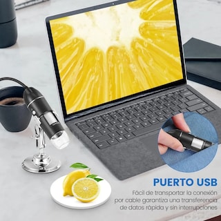 Foto 2 | Foto 2 | Usb Microscopio Digital Belug 3en1 1600x 8led Con Soporte Zoom Negro