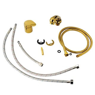 Foto 4 | Foto 4 | Regadera Con Manguera Y Mezcladora Monomando Dorado Letmex X-601g