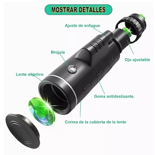 Foto 2 | Foto 2 | Monocular Telescópico Eo Safe Imports ESI-3412 color Negro para Celular 40x60 HD