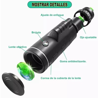 Foto 2 | Foto 2 | Monocular Telescopio Para Celular 40x60 Hd Eo Safe Imports Esi-3412-1 Negro