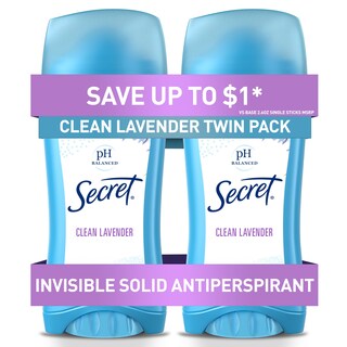 Foto 1 | Foto 1 | Desodorante Antitranspirante Secret Invisible Solid Clean Lavender - Venta Internacional.