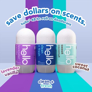 Foto 7 | Foto 7 | Desodorante Hello Clean & Fresh Roll On, 50 Ml, 48 Horas, Paquete De 2 - Venta Internacional.