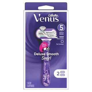 Foto 2 | Foto 2 | Razor Gillette Venus Deluxe Smooth Swirl Con 2 Cuchillas De Repuesto - Venta Internacional.