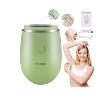 Foto 1 | Foto 1 | Depiladora Eléctrica Portátil Para Mujer Depiladores Color Verde Wünd