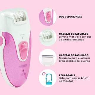Foto 2 | Foto 2 | Depiladora Timco Dw9600 2 En 1 Recargable Rosa