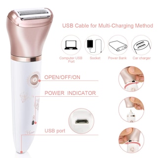 Foto 6 | Foto 6 | Maquinilla de Afeitar Eléctrica Renfox 2 en 1 Para Mujer- Venta Internacional