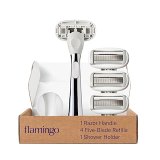 Foto 1 | Foto 1 | Set De Maquinillas De Afeitar Flamingo Para Mujer Con 1 Mango, 4 Recambios Y Soporte - Venta Internacional.