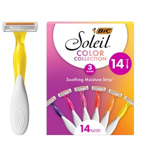 Foto 1 | Foto 1 | Maquinillas De Afeitar Desechables Bic Soleil Smooth Colors Para Mujer, 14 Unidades - Venta Internacional.