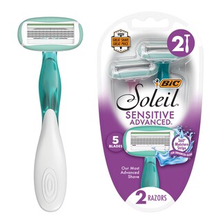 Foto 1 | Foto 1 | Maquinillas De Afeitar Desechables Bic Soleil Sensitive Advanced Para Mujer, 2 Unidades - Venta Internacional.