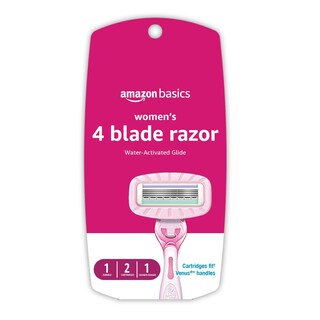 Foto 1 | Foto 1 | Razor Amazon Basics De 4 Cuchillas Para Mujer Con 1 Mango Y 2 Cartuchos - Venta Internacional.