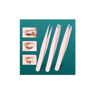 Foto 2 | Foto 2 | Set De Pinzas Faciales Para Cejas, Color Rosa, Para Depilación Encarnada - Venta Internacional.
