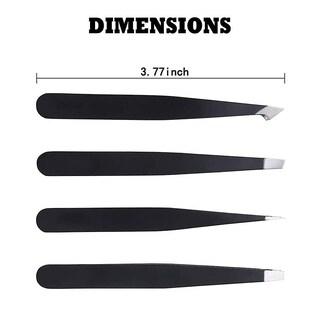 Foto 5 | Foto 5 | Juego De Pinzas Para Cejas Huoguo  4 Piezas  De Acero Inoxidable Profesional - Venta Internacional.