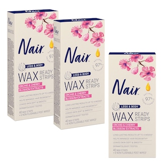 Foto 1 | Foto 1 | Depilador Wax Strips Nair Para Piernas Y Cuerpo, Paquete De 3 Unidades, 40 Unidades - Venta Internacional.