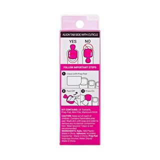 Foto 6 | Foto 6 | Presiona Las Uñas De Los Pies Kiss Impress No Glue Mani Hot Pink X30 - Venta Internacional.