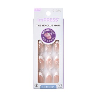 Foto 1 | Foto 1 | Uñas Prensadas Impress Fearless French Medium Almendra - Venta Internacional.