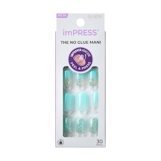 Foto 1 | Foto 1 | Presion Nails Impress «eternity», Forma Ovalada De Color Azul Medio - Venta Internacional.