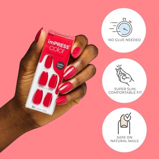 Foto 4 | Foto 4 | Press On Nails Impress, Color Rosa Platónico, Talla Corta - Venta Internacional.