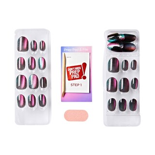 Foto 3 | Foto 3 | Press-on Nails Impress «before Hours», Color Negro, Corto Y Ovalado - Venta Internacional.