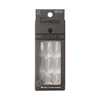 Foto 1 | Foto 1 | Press On Nails Impress «legacy» Gris Con Forma De Ataúd, 30 Uñas - Venta Internacional.