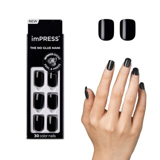 Foto 1 | Foto 1 | Press On Nails Impress All Black Short Squoval - Venta Internacional.